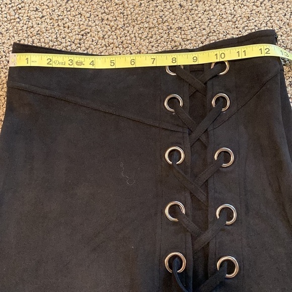 Suzette Black Mini Skirt w/ Lace Up Size Small in Like New Condition - Picture 7 of 9